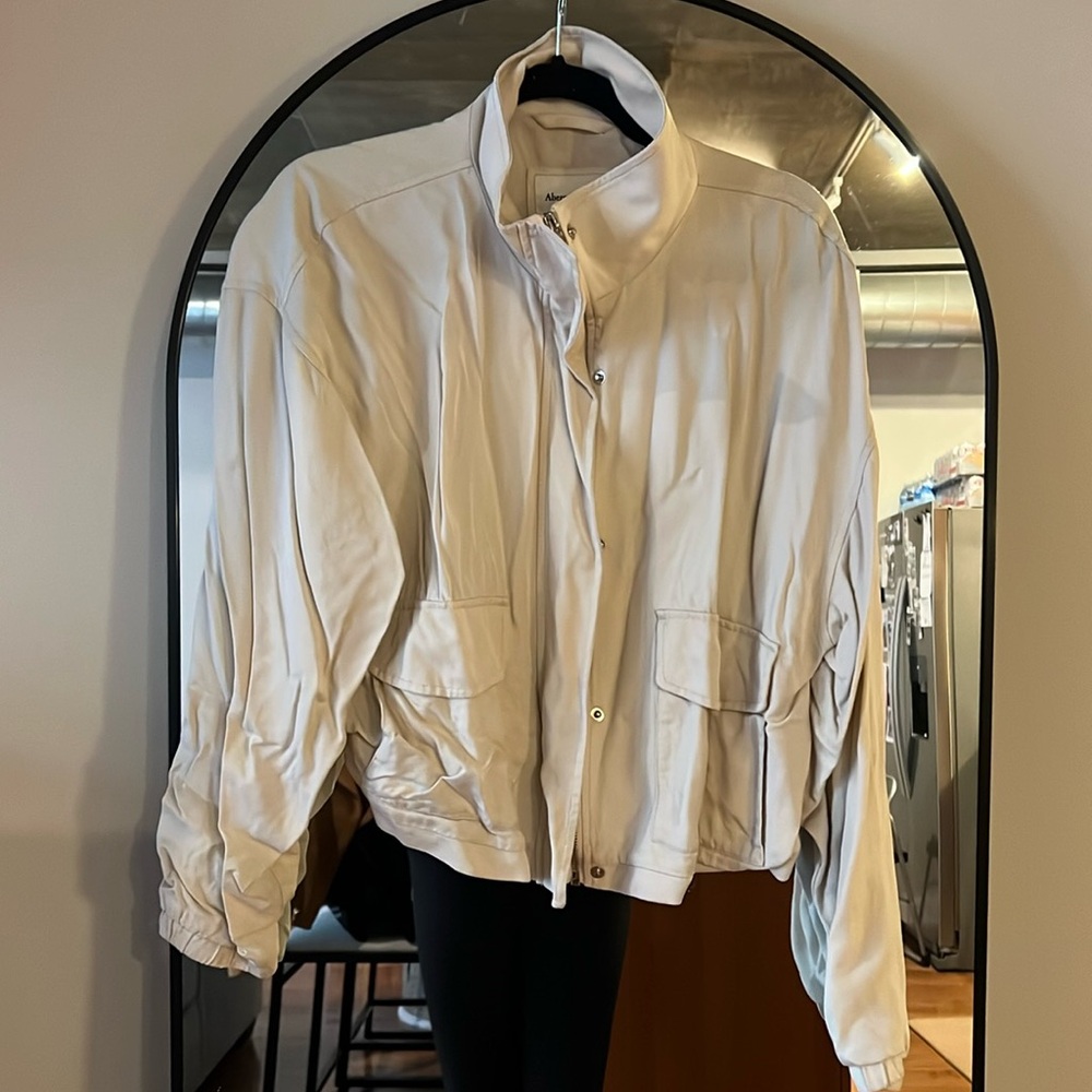 Abercrombie Cropped Drapey Bomber Jacket